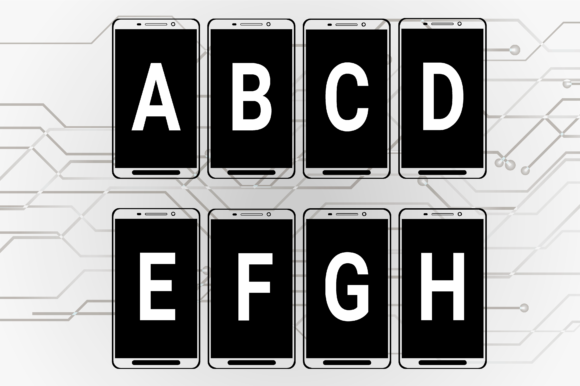 DDroid Font PNG with transparent background - Preview 1