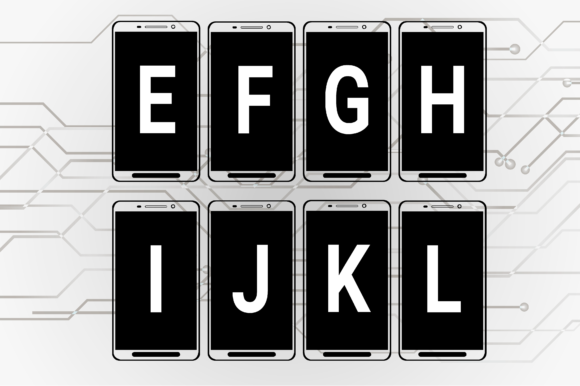 DDroid Font PNG with transparent background - Preview 2