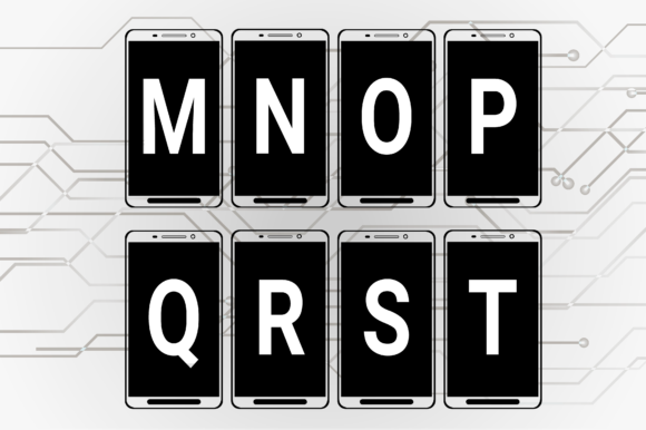 DDroid Font PNG with transparent background - Preview 3