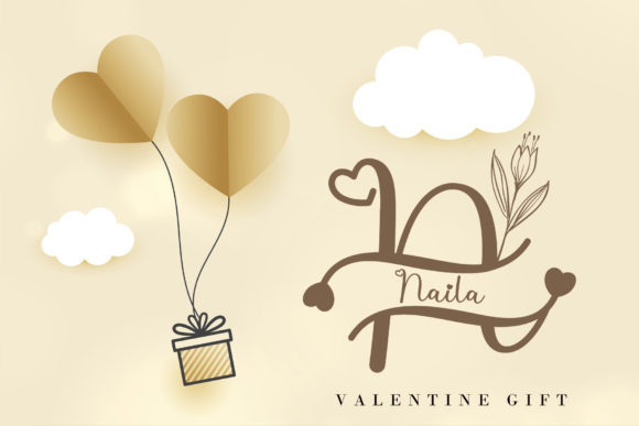 Levina Monogram Font Font PNG with transparent background - Preview 3
