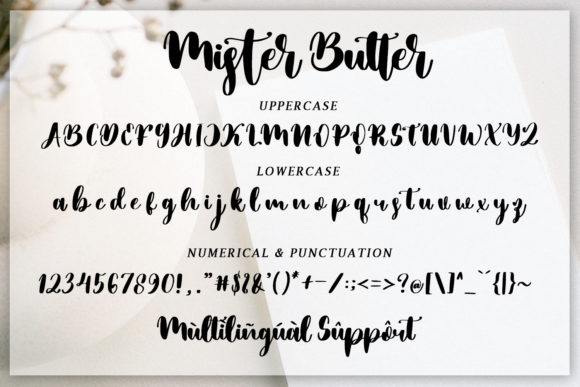 Mister Butter Font PNG with transparent background - Preview 6