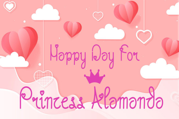 Princess Alamanda Font PNG with transparent background - Preview 3