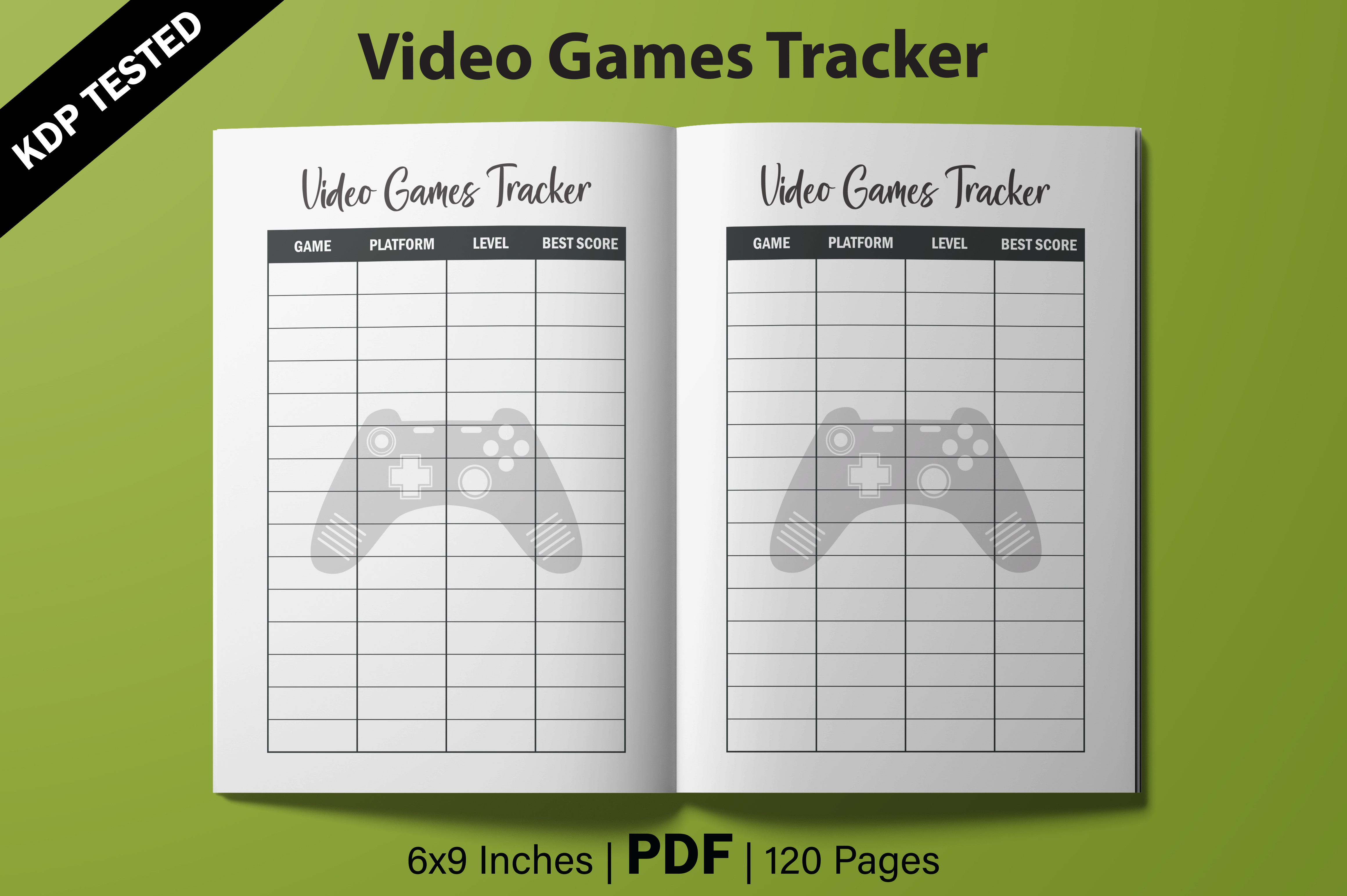 Video Games Tracker - KDP Interior Graphic by KDP Unique · Creative Fabrica