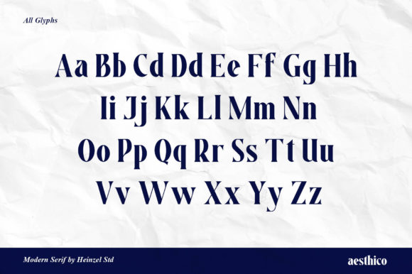 Aesthico Font PNG with transparent background - Preview 4