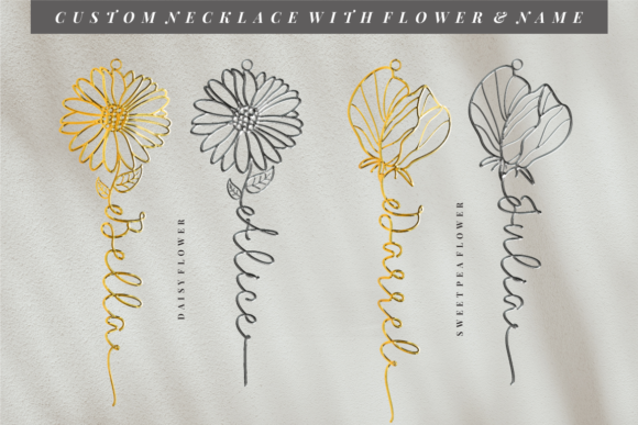 April Birth Flower Font - Preview 1