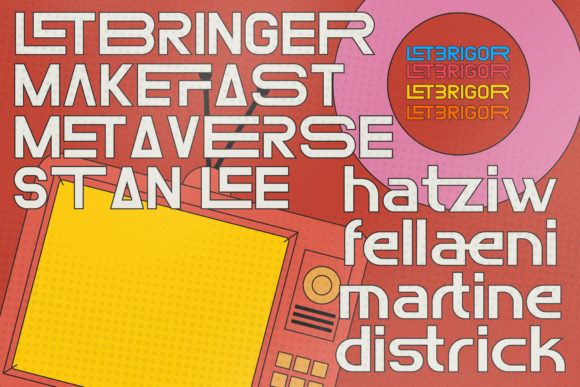 Letbrigor Font PNG with transparent background - Preview 3