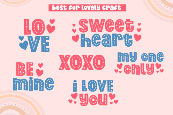 Love Hugs Font PNG with transparent background - Preview 3