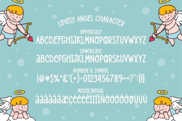 Lovely Angels Font PNG with transparent background - Preview 6