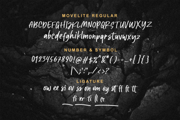 Movelite Font PNG with transparent background - Preview 3