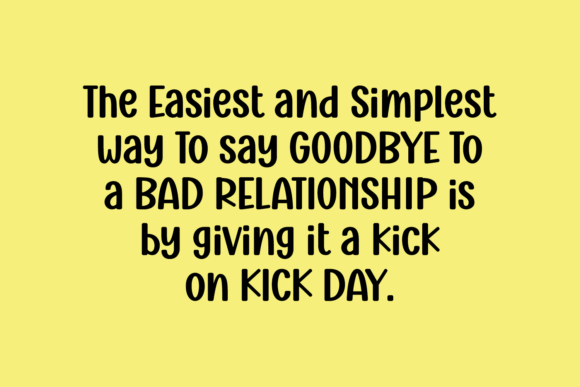 Ningst Kick Day Font PNG with transparent background - Preview 3