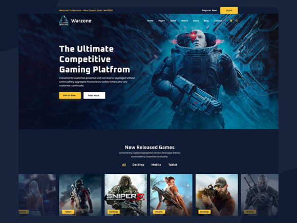 Online ESports and Gaming Tournaments Grafika Elementy Internetowe Przez Design_love