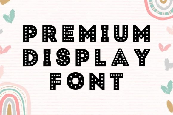 Polka Dots Font PNG with transparent background - Preview 1