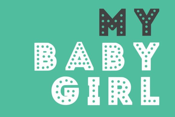 Polka Dots Font PNG with transparent background - Preview 2