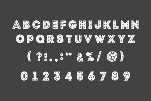 Polka Dots Font PNG with transparent background - Preview 3