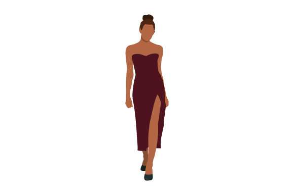 Elegant Woman with a Cocktail Dress SVG Cut file by Creative Fabrica Crafts  · Creative Fabrica