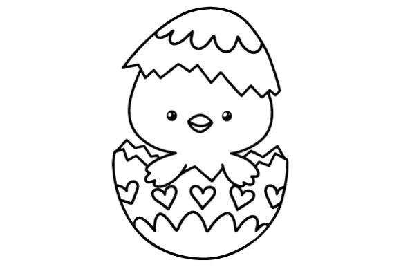 Easter Chick Coloring Page
