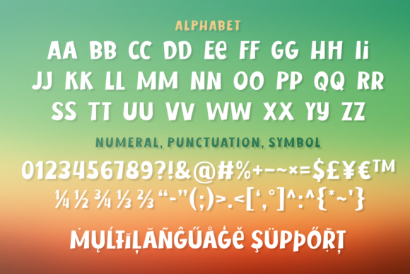 Fresh Peaches Font PNG with transparent background - Preview 1