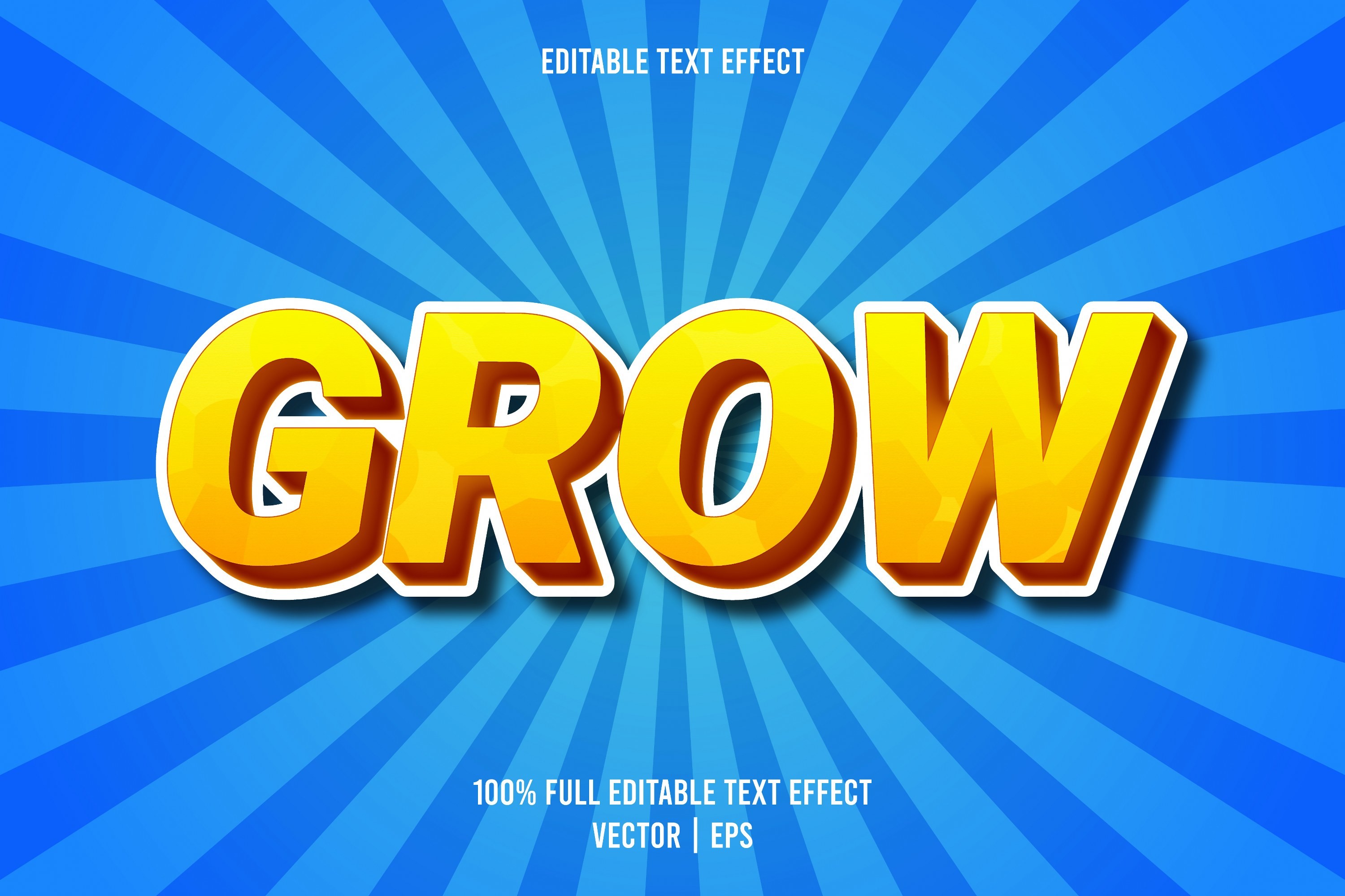 Grow Editable Text Effect Graphic by inferno.studio3 · Creative Fabrica