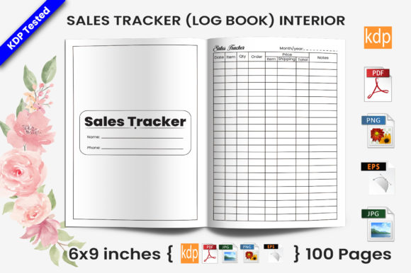 Sales Tracker Log Book Graphic KDP Keywords By KDP Art
