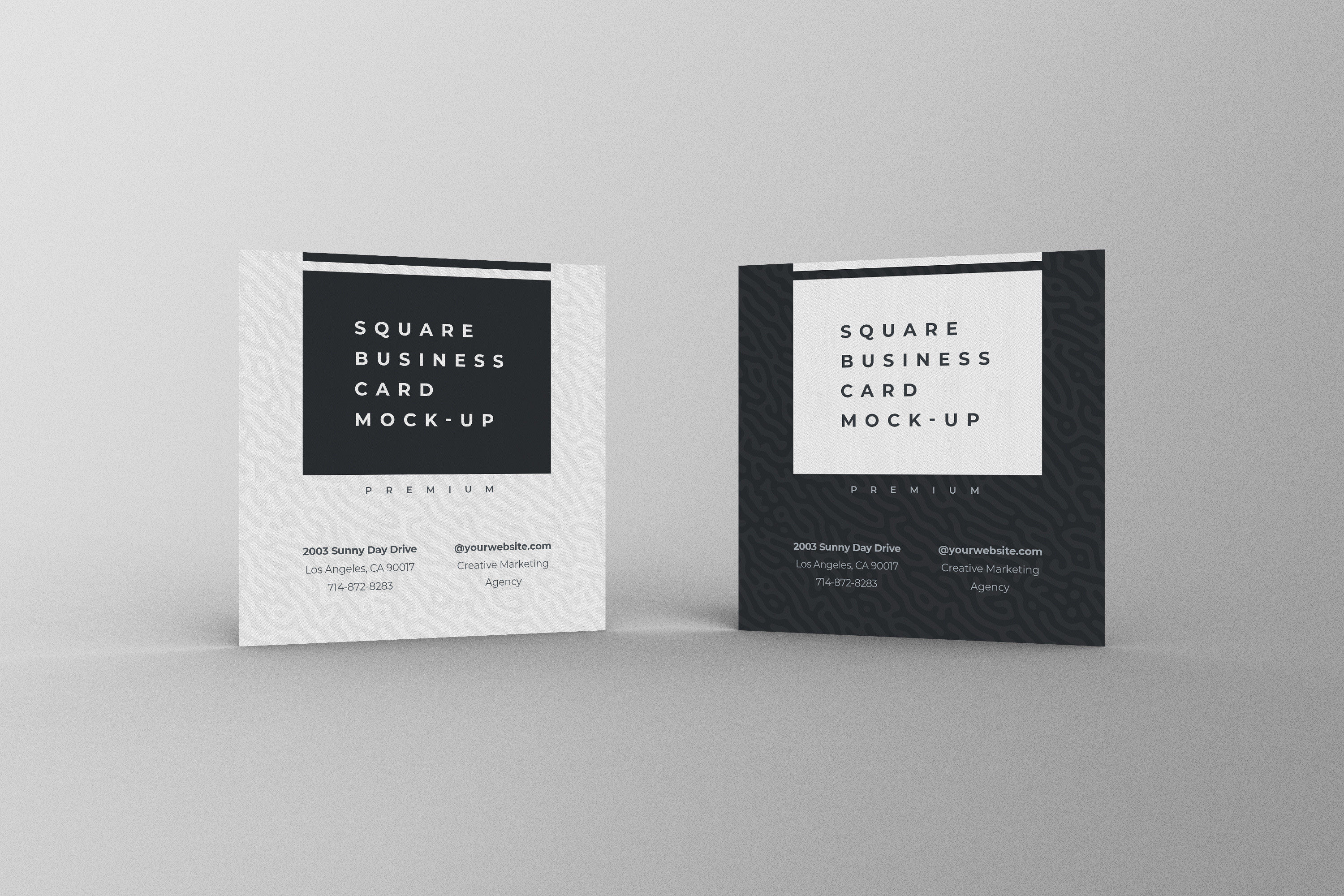 Square Business Card Mockup Graphic by ExplicitConcepts · Creative Fabrica