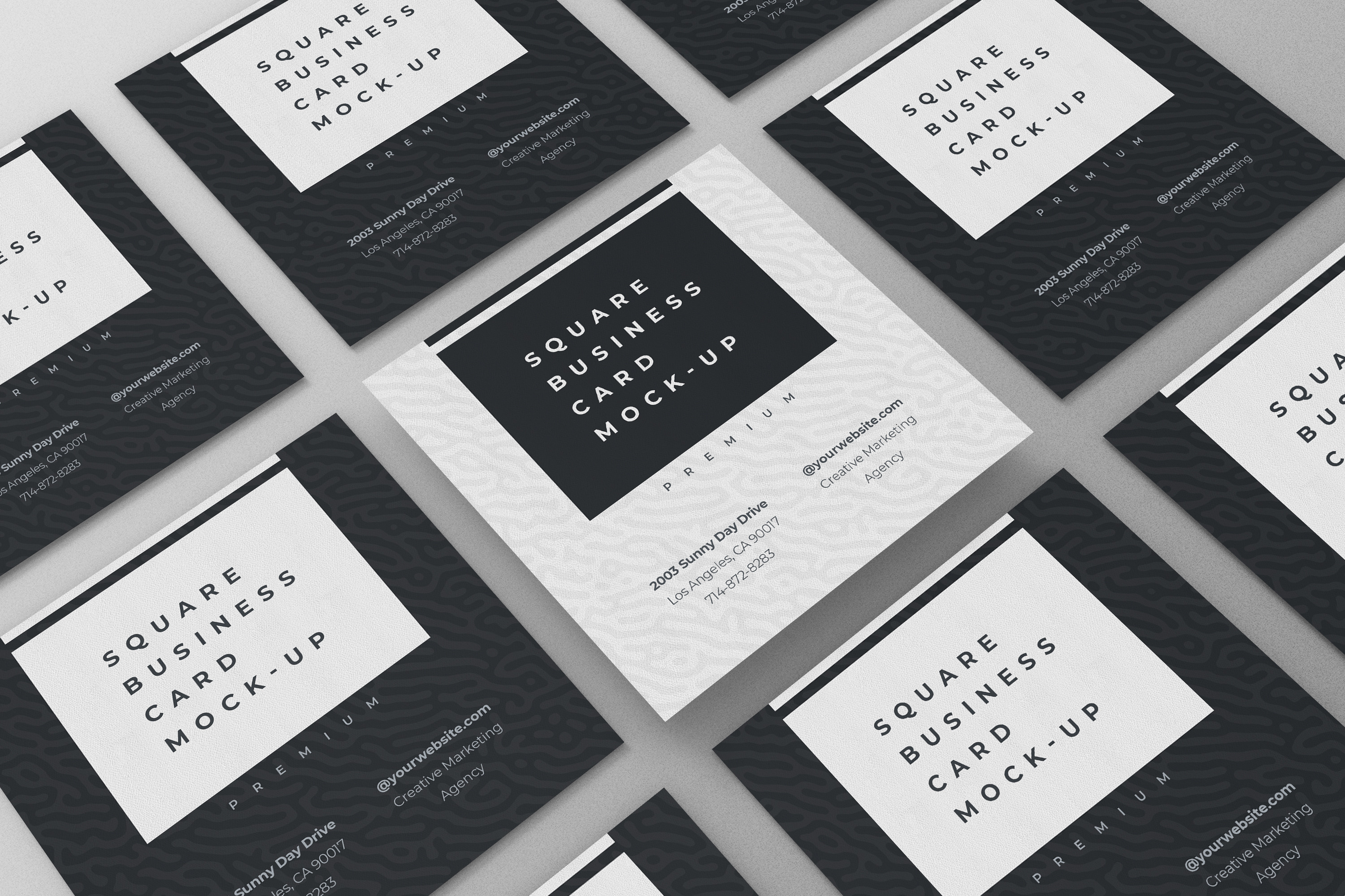 Square Business Card Mockup Graphic by ExplicitConcepts · Creative Fabrica