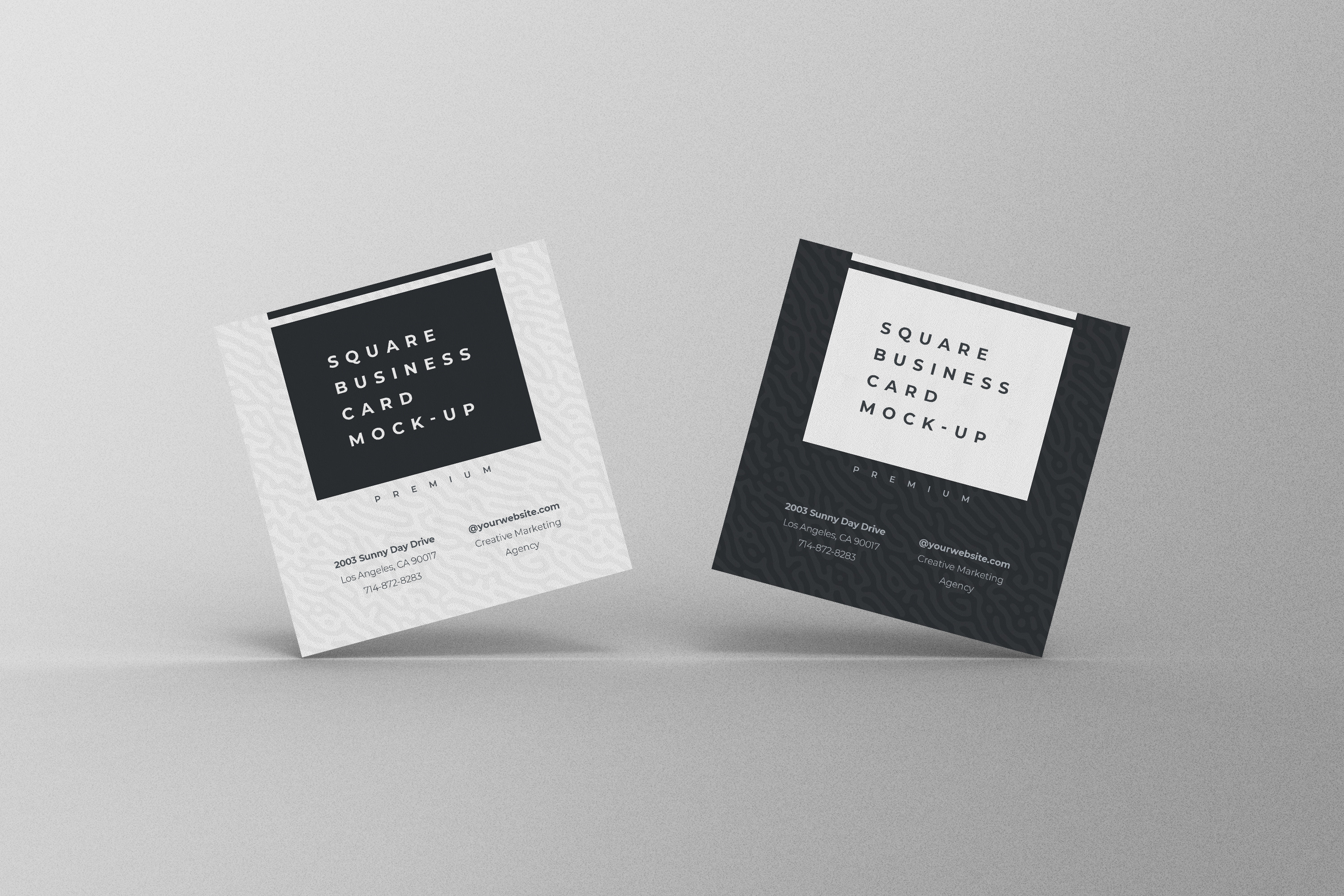 Square Business Card Mockup Graphic by ExplicitConcepts · Creative Fabrica