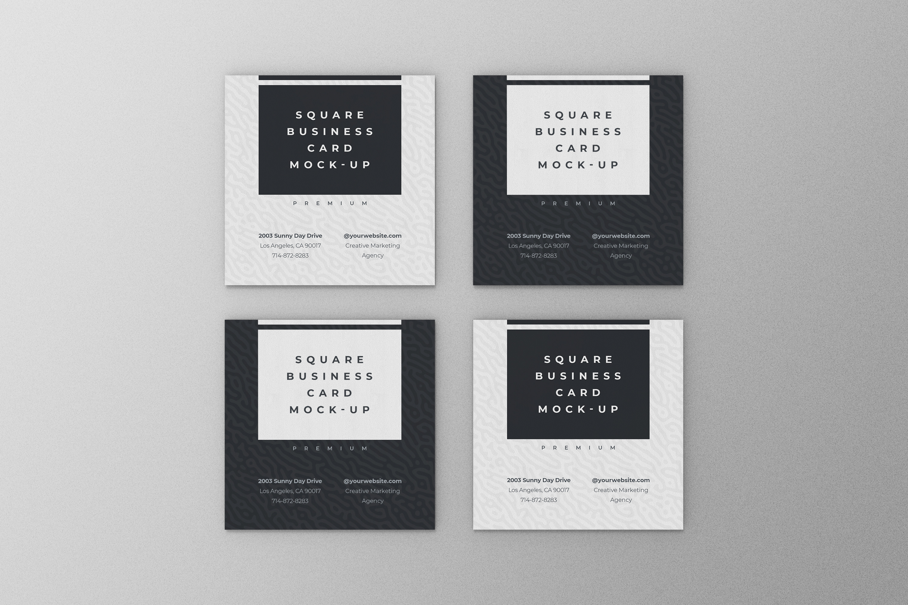 Square Business Card Mockup Graphic by ExplicitConcepts · Creative Fabrica