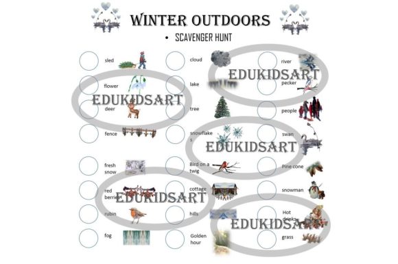 Winter Outdoors Scavenger Hunt