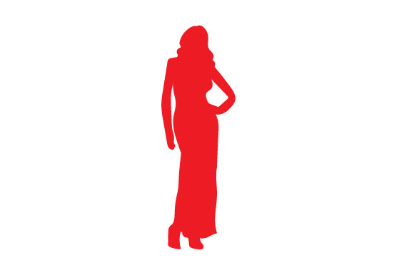 Elegant Woman with a Cocktail Dress Silhouette SVG Cut file by Creative  Fabrica Crafts  Creative Fabrica