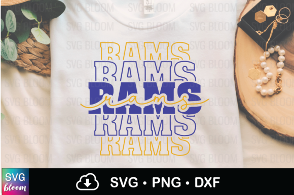 2 Png Team Rams, LA Football Svg Illustration Modèles Graphiques Par SVG Bloom