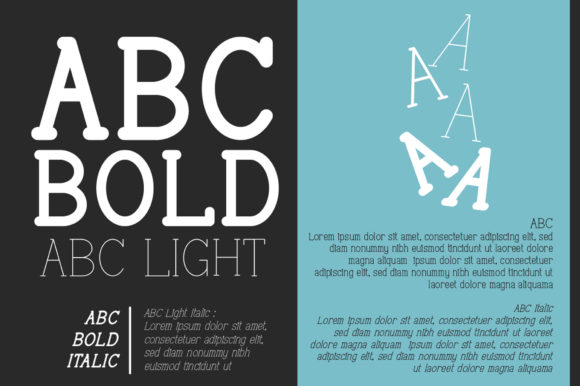 ABC Bold Italic Font - Preview 1
