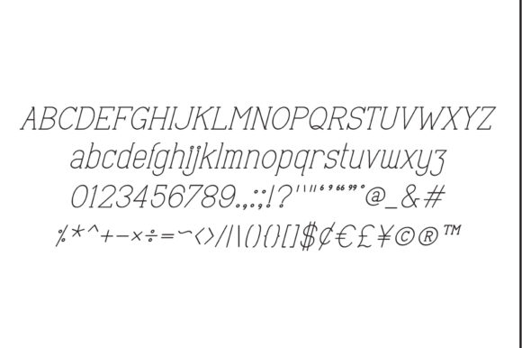 ABC Italic Font - Preview 3