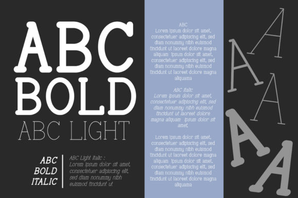 ABC Light Font - Preview 1