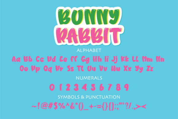 Bunny Rabbit Font - Preview 1