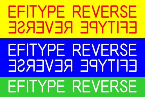 Efitype Reverse Font - Preview 1