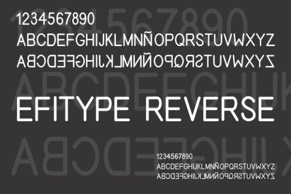 Efitype Reverse Font - Preview 2