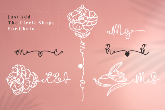 Merlin Birth Flower Font PNG with transparent background - Preview 6