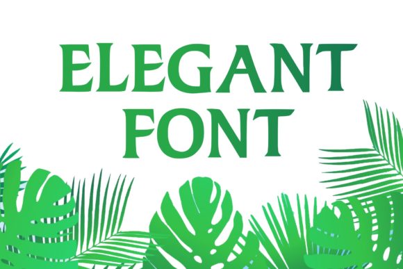 Nature Letter Font PNG with transparent background - Preview 2