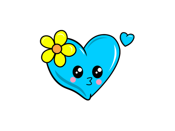 Valentines Flower Heart Ilustrations