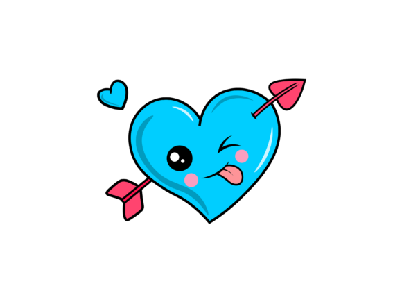 Valentines Heart Arrow Ilustrations
