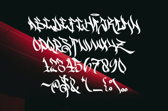 Dragon Scribble Font PNG with transparent background - Preview 1