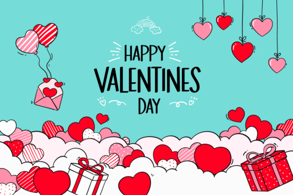 Hello Valentines Font PNG with transparent background - Preview 1