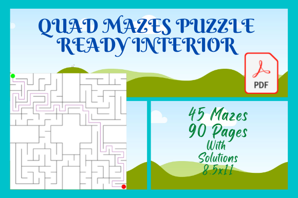 KDP Kids Interior Square Mazes Graphic by Sadia Design House · Creative ...
