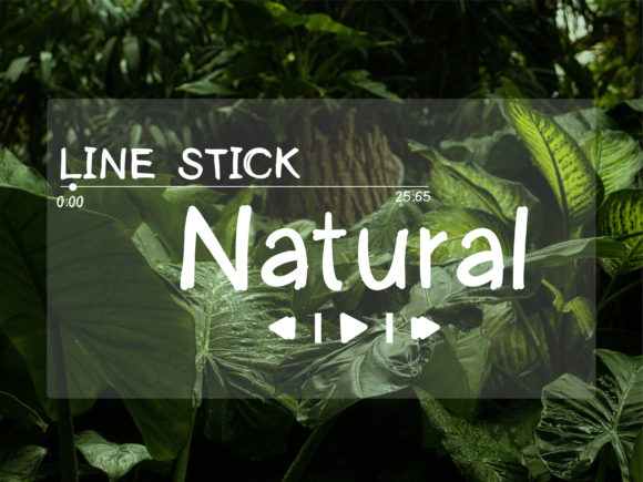 Line Stick Font PNG with transparent background - Preview 1