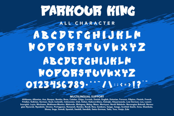 Parkour King Font PNG with transparent background - Preview 6