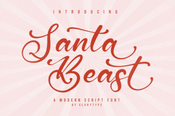 Santa Beast Font PNG with transparent background - Preview 1