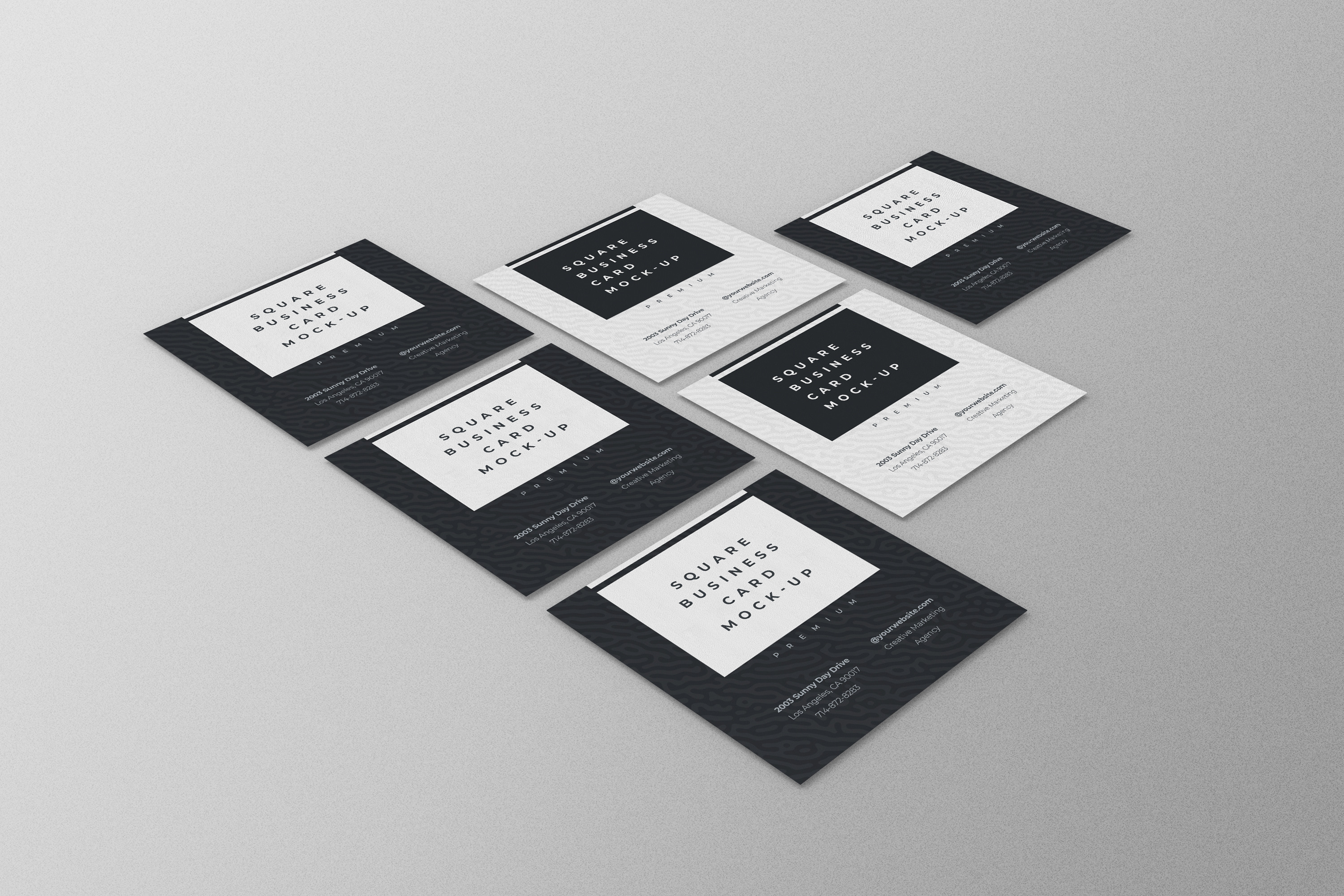 Square Business Card Mockup Graphic by ExplicitConcepts · Creative Fabrica