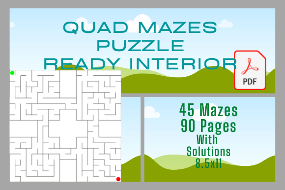 Kids Square Mazes Puzzle Interior Graphic by Sadia Design House ...
