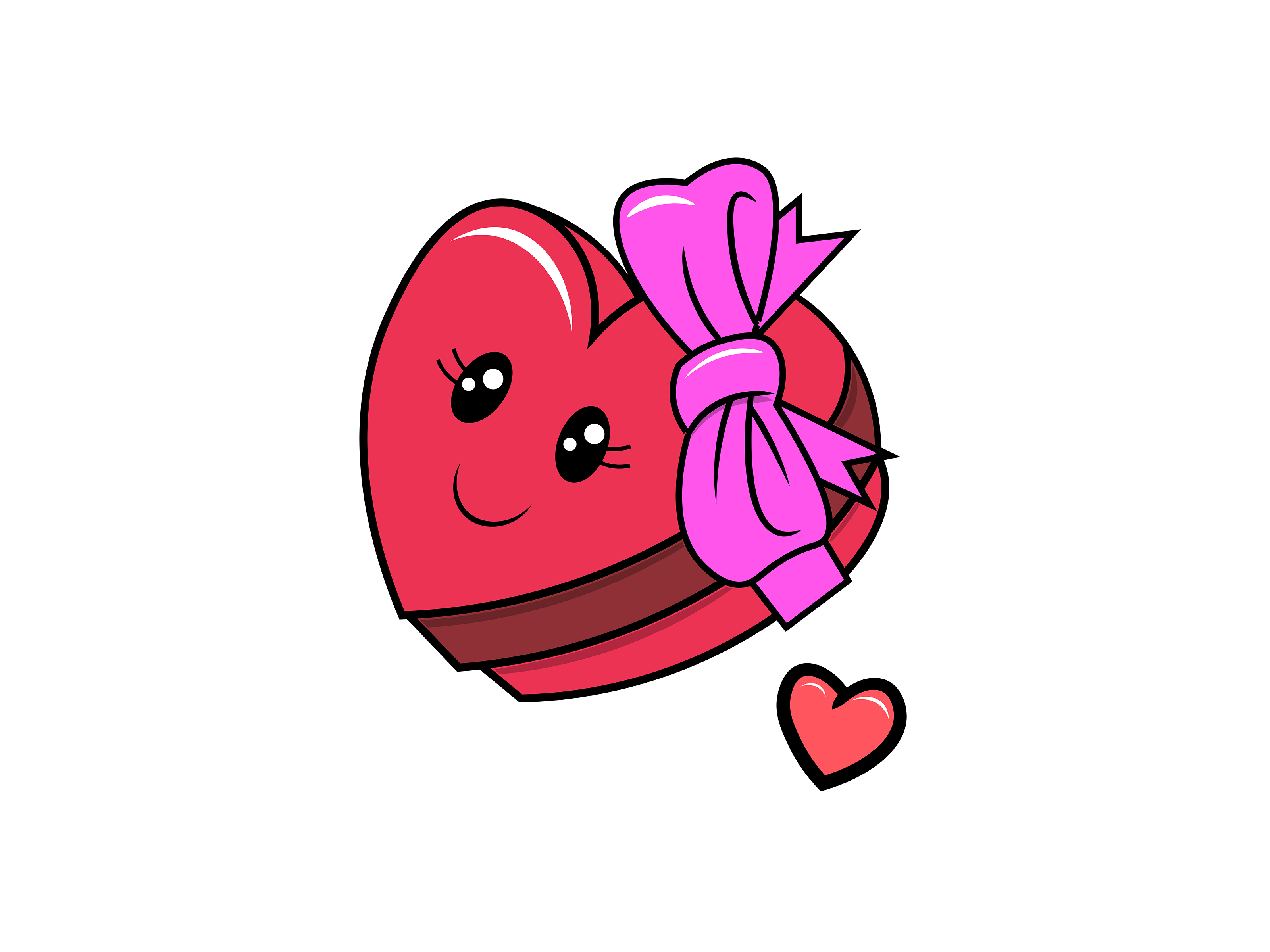 Valentines Chocolate Heart Ilustrations