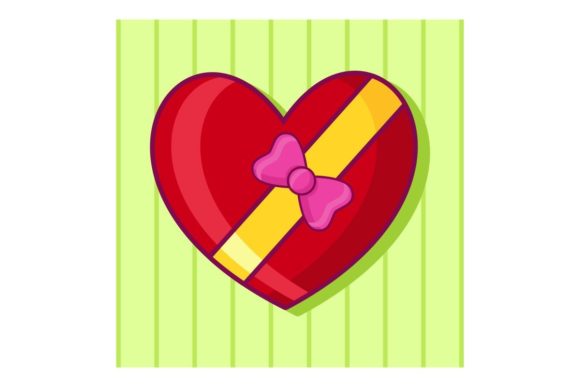 Heart Gift Icon for Valentine's Day